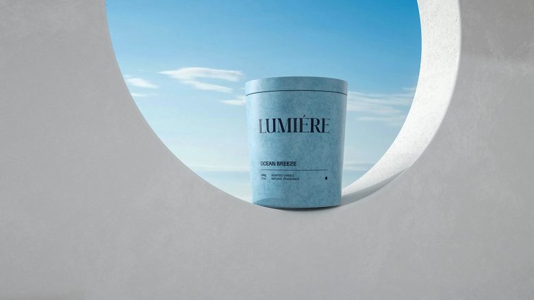 Ароматическая свеча в круглом проеме с видом на небо LUMIÉRE