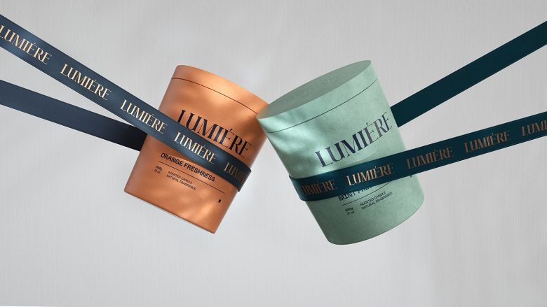 Ароматические свечи с фирменной лентой LUMIÉRE