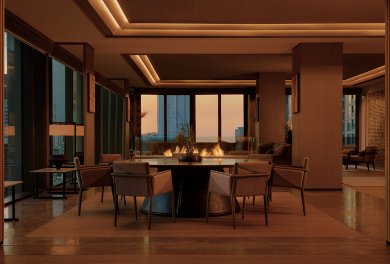 Круглый стол с креслами Aman Nai Lert hotel