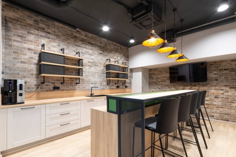 Кухня офиса с барной стойкой DSK office