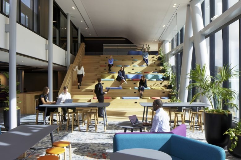 Лестница подиум с мягкими подушками BNZ-Offices