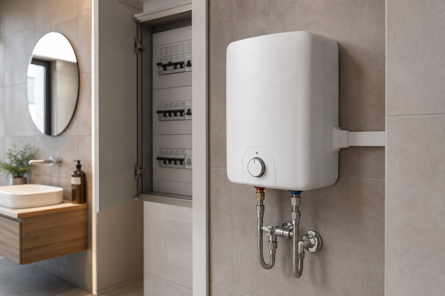 Renovation stage of a modern bathroom