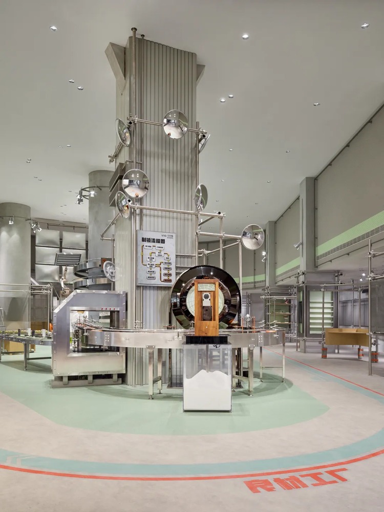 Центральная инсталляция с производственной линией и зеркалами via·1719 Wu Liangcai New Vision Field