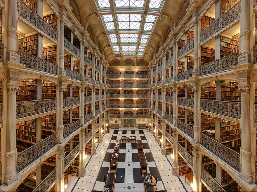 Величественные библиотеки мира: Библиотека Джордж Пибоди