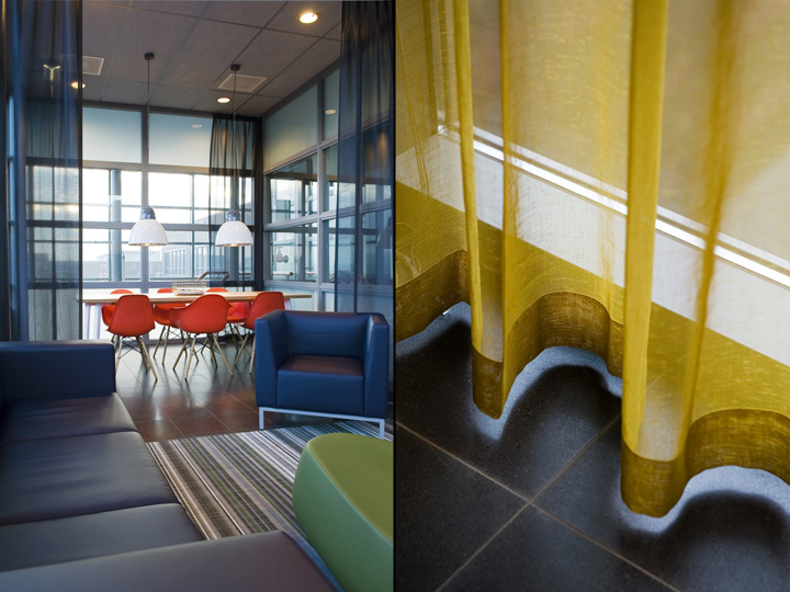 Яркий интерьер зала ожидания Spaarne Hospital в Нидерландах