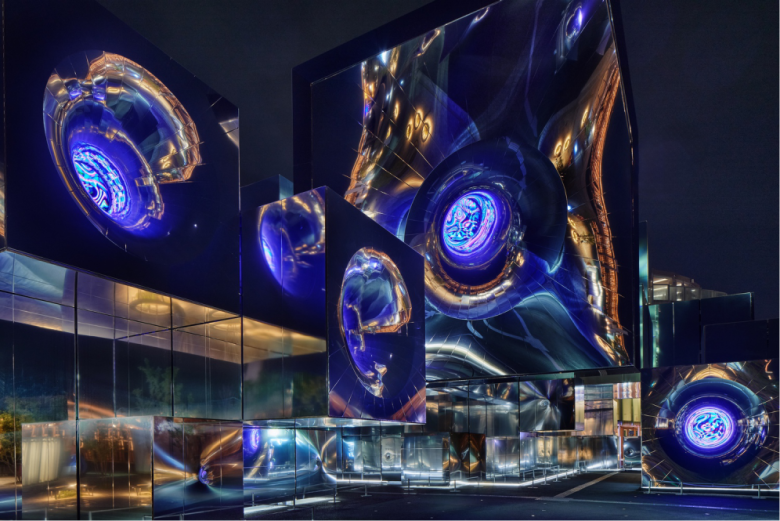 Зеркальный футуристический павильон Expo 2025 Osaka Pavilion null