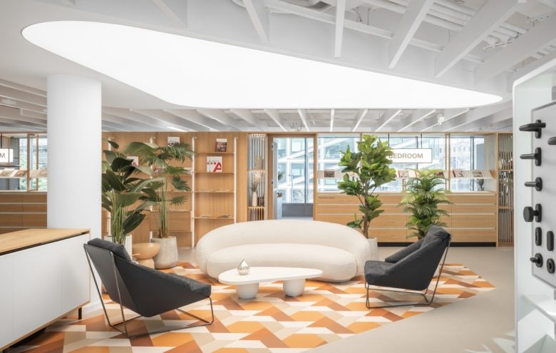 Зона отдыха и встреч в дизайн центре Häfele Romania Design Center and Offices