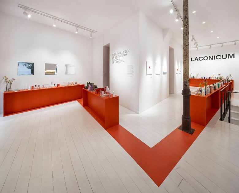 Зона со столами и образцами продукции Laconicum’s Museum of Everyday Pleasures