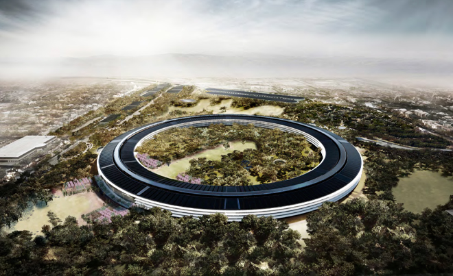 Роскошная будущая штаб-квартира компании Apple в Купертино