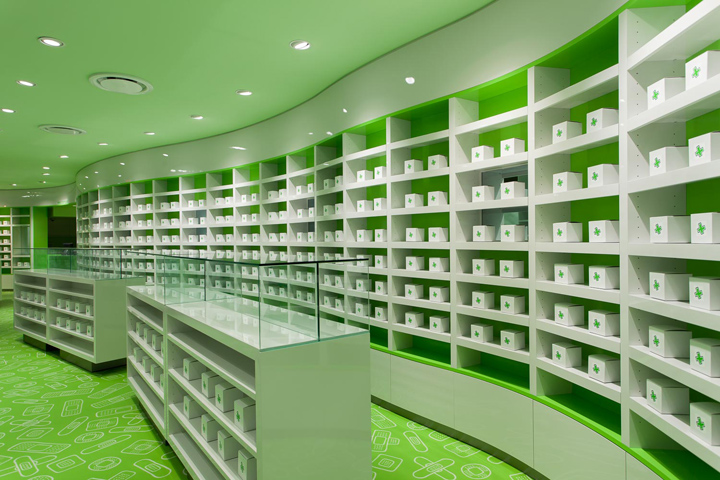 Необычный дизайн аптеки Careland в Нью-Йорке