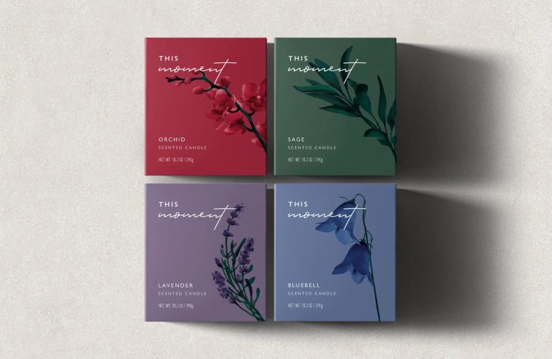 четыре коробки This Moment Candles
