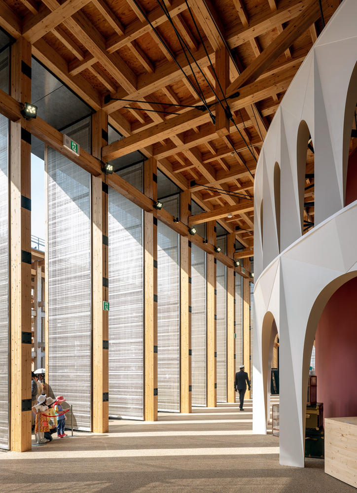 деревянный потолок Pavilion for Expo 2025 Osaka