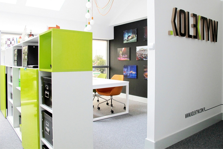 Дизайн маленького офиса компании Kolektyw