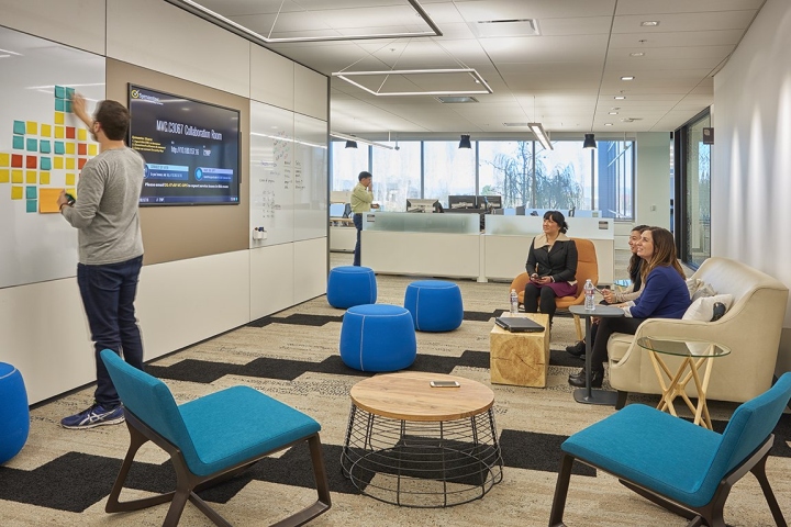 Удивительный дизайн интерьера современного офиса в Калифорнии: условия для уюта