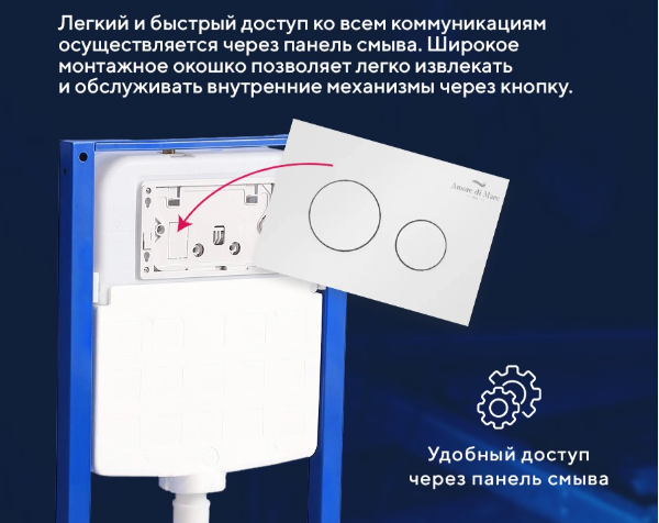 доступ через панель смыва