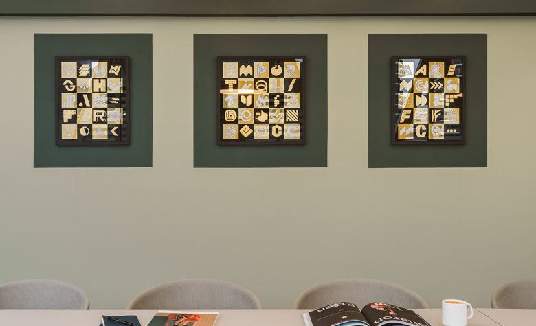 картины на стене IFF Research Branding a research workspace with story