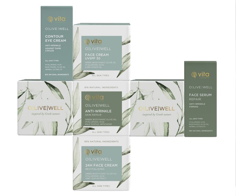 коробочки продукции Vita Tessera Cosmetics