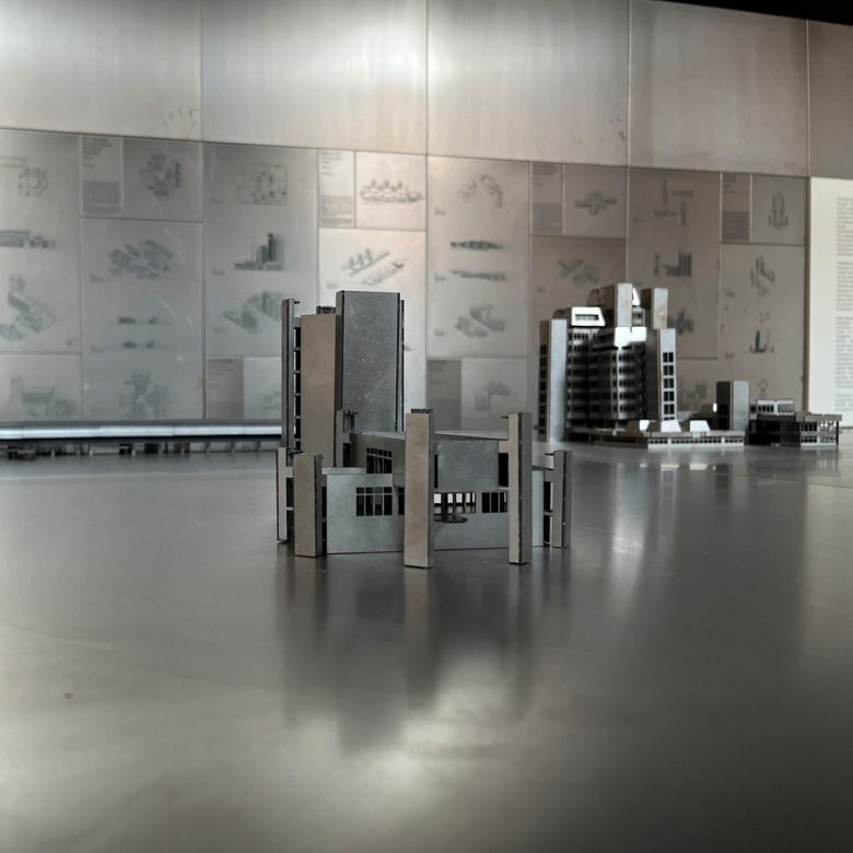 макеты домов на столе North Macedonia Pavilion 2025