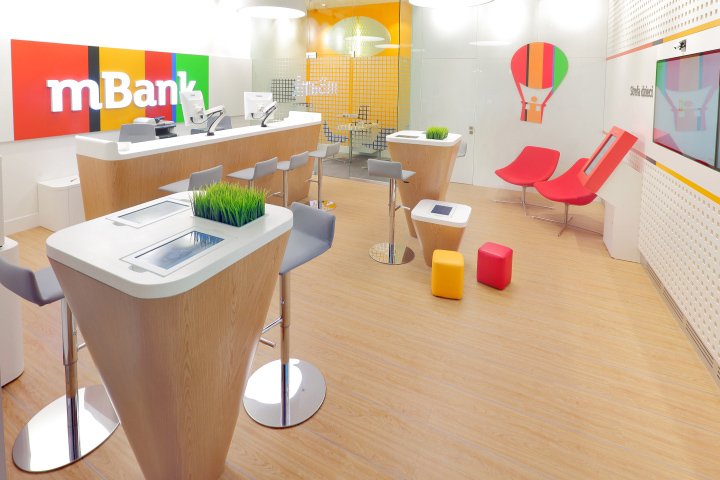 Яркий дизайн офиса mBank