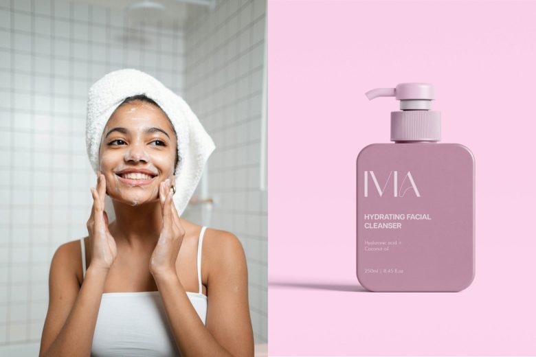 нанесение крема на лицо IVIA- Minimalist Luxury Skincare