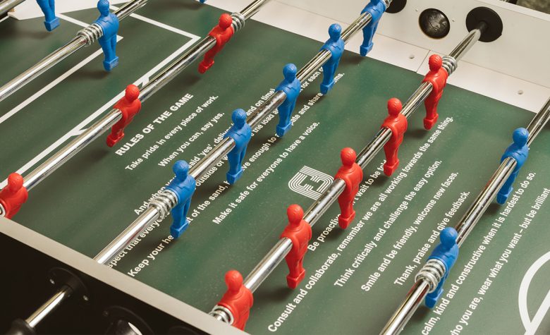 настольный хоккей IFF Research Branding a research workspace with story