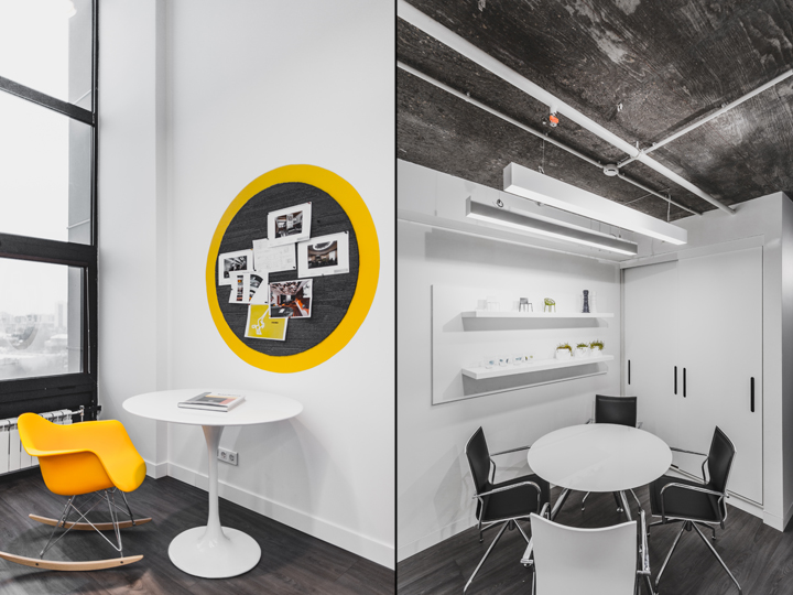 Современный минимализм и оригинальный промышленный стиль в дизайне современного офиса в Москве