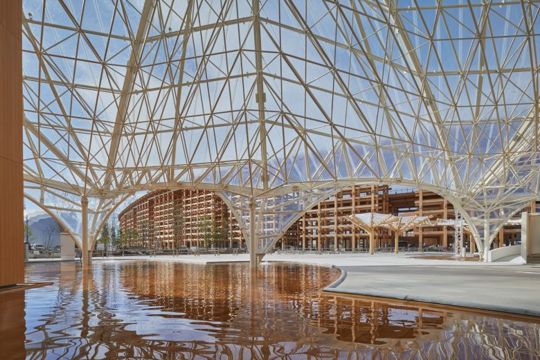 прозрачная крыша Healthcare Pavilion Nest for Reborn at Osaka Expo 2025