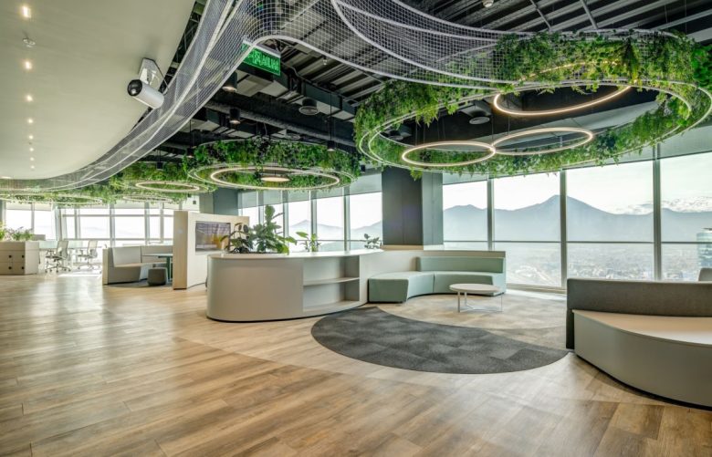 рабочее пространство с диванчиками Showroom Cencosud