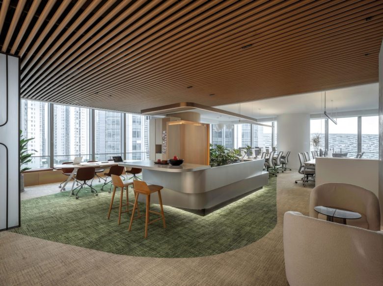 рабочее пространство со столами компании 3H Inc.