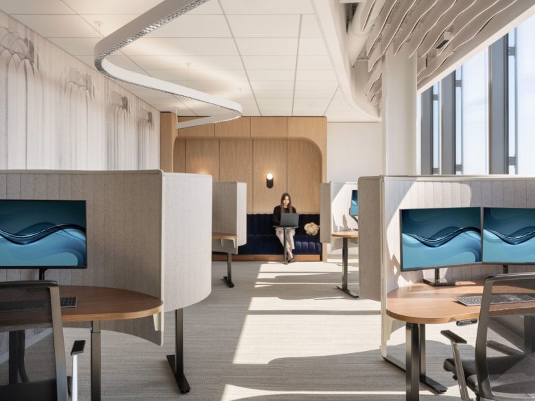 рабочие места с перегородками Management Consulting Firm Offices