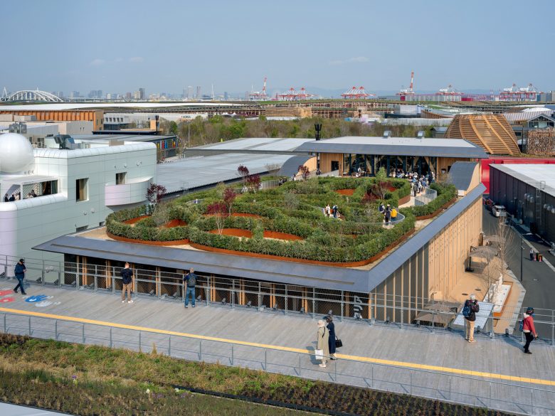 вид издалека на крышу Pavilion for Expo 2025 Osaka