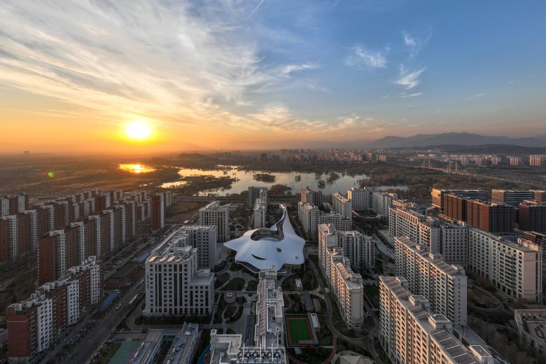 вид на расположение здания Activity Center of Taikang Community Yan Garden