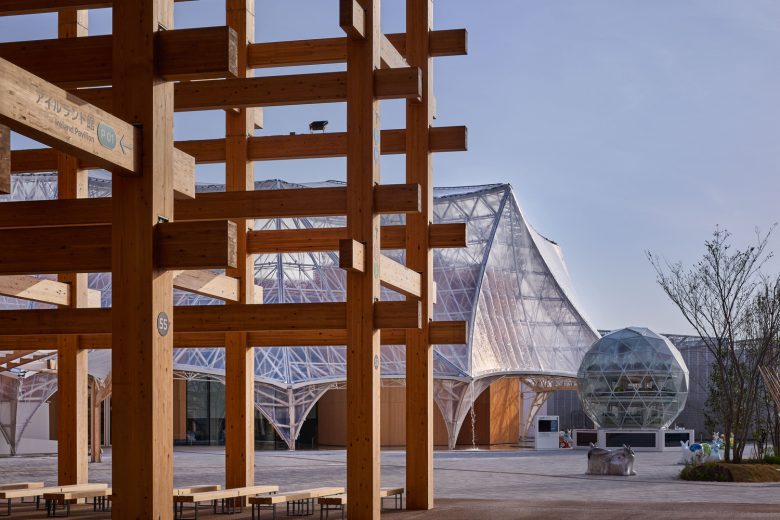 вид со стороны на Healthcare Pavilion Nest for Reborn at Osaka Expo 2025