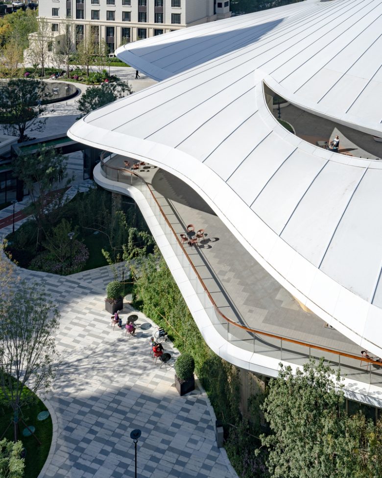 вид сверху на здание Activity Center of Taikang Community Yan Garden