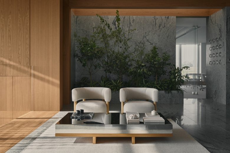 журнальный столик и мягкие кресла Pracownia – The Workshop